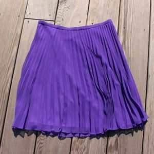 Halston Heritage Purple Pleated Skirt